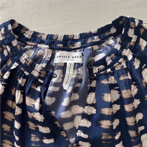 Apiece Apart Galleta Top in Navy Shibori - Picture 11 of 16